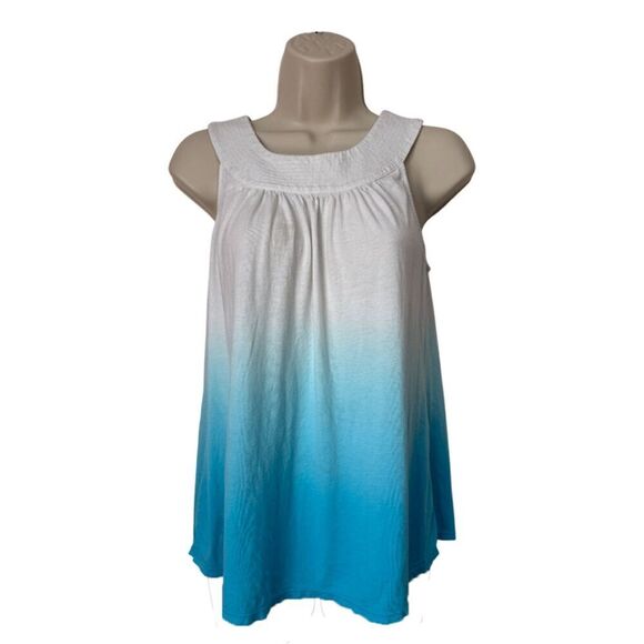 Express Blue & white Ombre Sleeveless Tank Top Size S - Picture 2 of 7